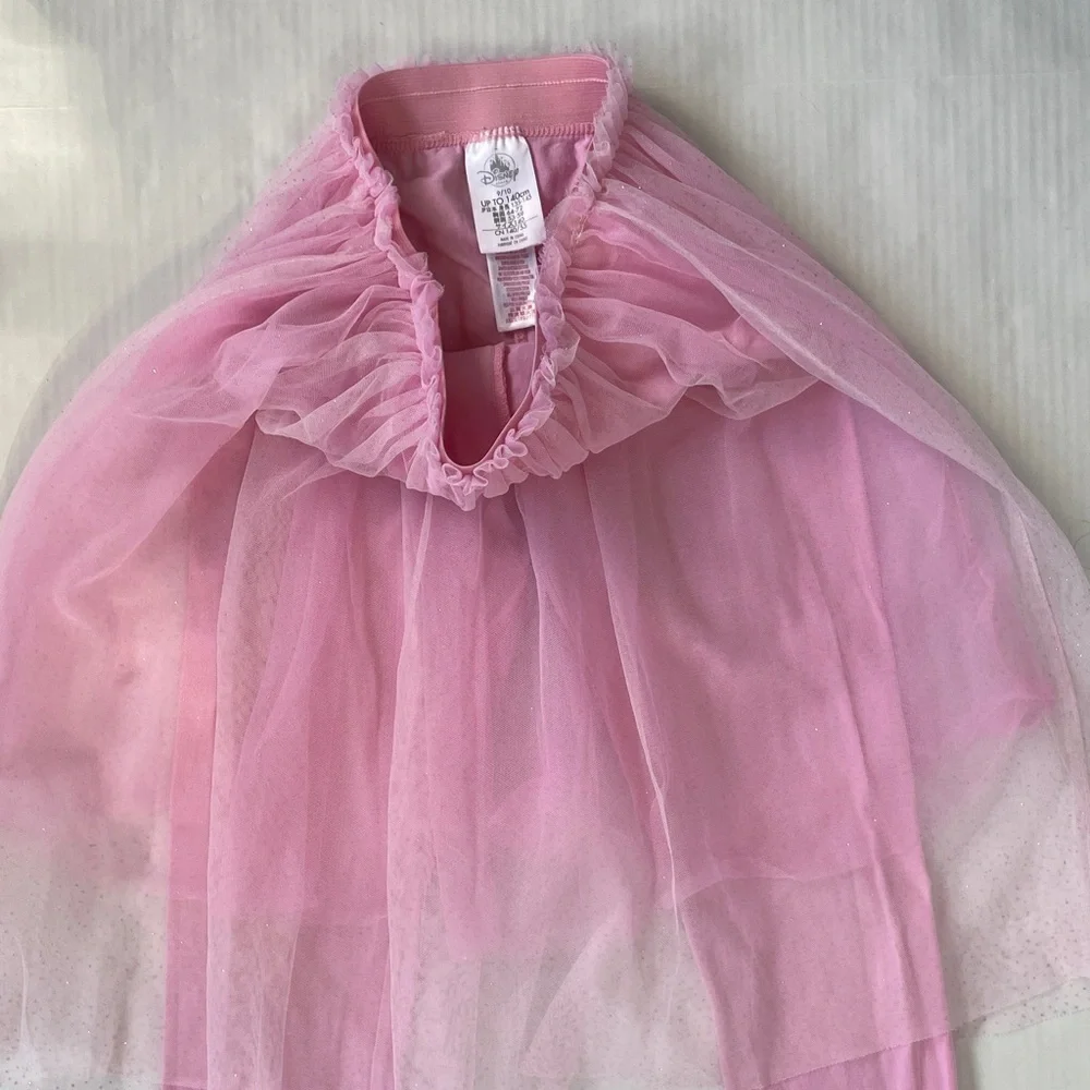 Disney Girls Pink Tulle Skirted Leggings 9/10